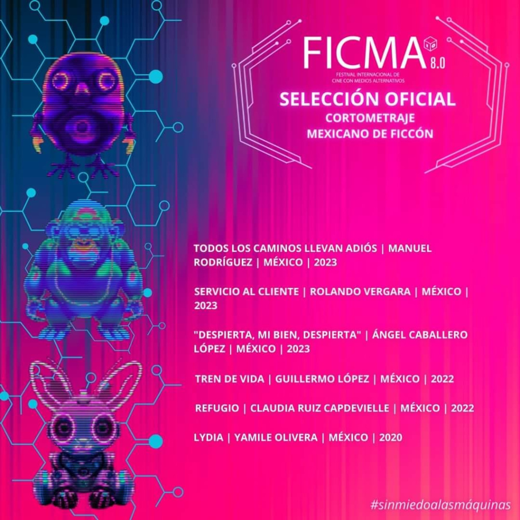 
Imagen oficial del FICMA en donde aparece el cortometraje "Despierta mi bien, despierta" como selección oficial.